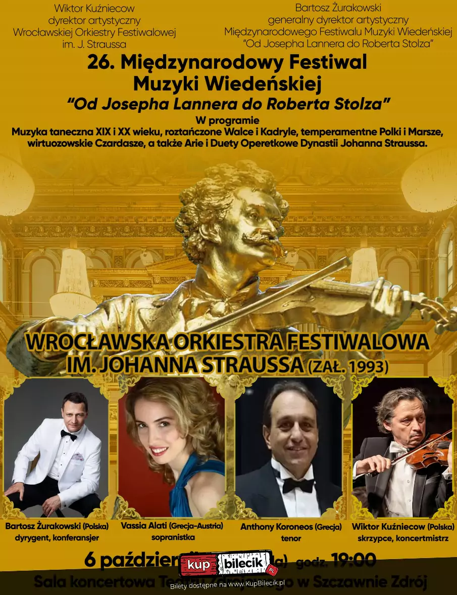 26. Międzynarodowy Festiwal Muzyki Wiedeńskiej "Od Josepha Lannera do Roberta Stolza"