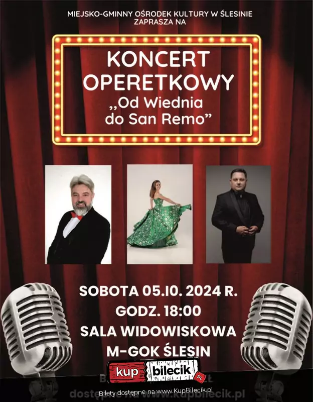 Koncert Operetkowy "Od Wiednia do San Remo"