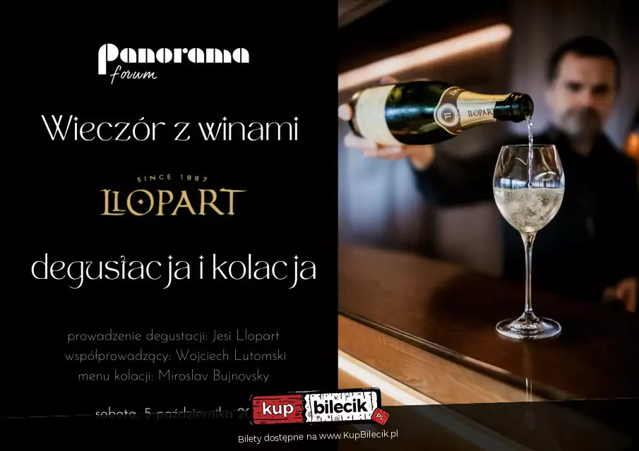 Wieczór z winami Llopart: Degustacja i Kolacja.