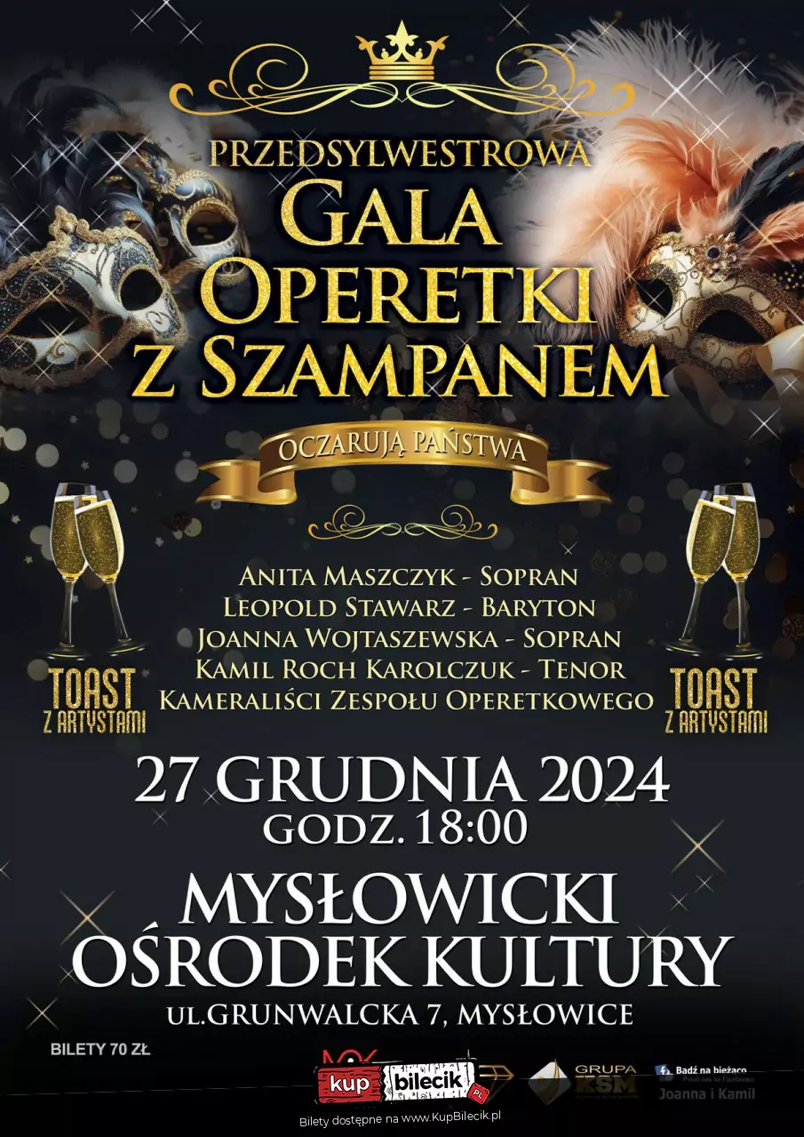 Przedsylwestrowa Gala Operetki z Szampanem