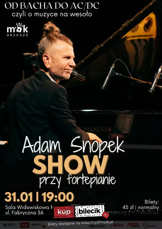 Adam Snopek Show przy fortepianie