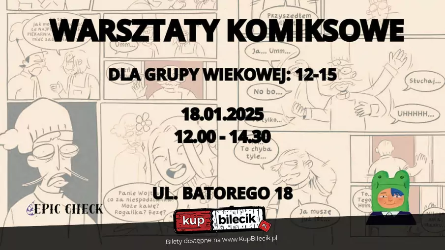 Warsztaty Komiksowe. Wiek: 12-15