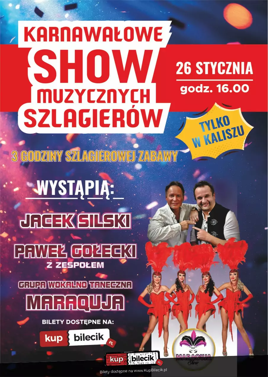 Karnawałowe muzyczne show szlagierów