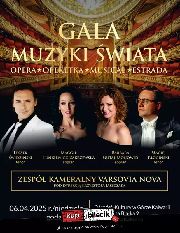 GALA MUZYKI WIATA opera, operetka, musical, estrada