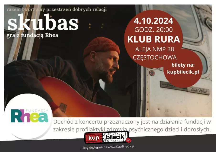 Skubas gra z Fundacją Rhea